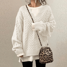 Load image into Gallery viewer, Slouchy Cable Knit Sweater