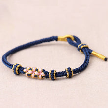 Load image into Gallery viewer, Peach Blossom Adjustable Braided Bracelet