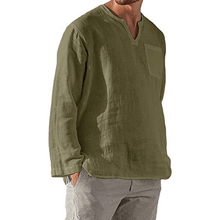 Load image into Gallery viewer, Men‘s Long-sleeved Linen Shirt