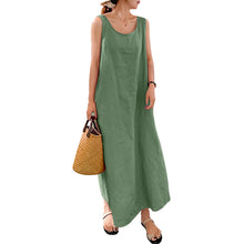 Load image into Gallery viewer, Tank Top Cotton and Linen Dress