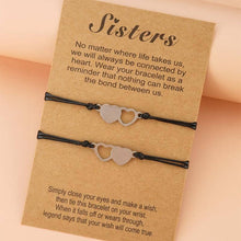 Load image into Gallery viewer, Sister Matching Heart Bracelets for 2, 3, 4 &amp; 5, Friendship Bracelet, Best Gift for Friends and Sisters