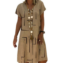 Load image into Gallery viewer, Short Sleeve Printed Women&#39;s Dress