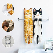 Load image into Gallery viewer, Cute Cat Hand Towel