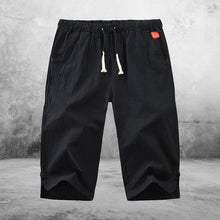 Load image into Gallery viewer, Cotton and Linen Five Point Tie Shorts