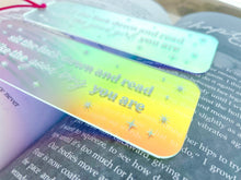 Load image into Gallery viewer, Sit Down And Read Iridescent Bookmark