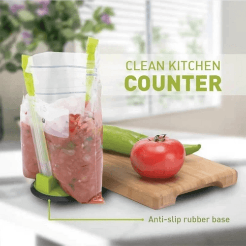 Hands-Free Food Storage Bags Clip Racks Holder