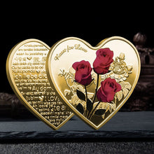 Load image into Gallery viewer, Rose Heart-Shaped Commemorative Coin