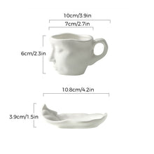 Load image into Gallery viewer, Metal touching face creative ceramic kiss Coffee cup