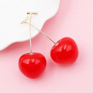 Cute 3D Cherry Earrings