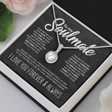 Load image into Gallery viewer, To My Soulmate Sparkling Round Created Necklace