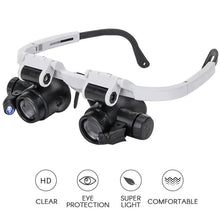 Load image into Gallery viewer, LED Glasses Magnifier 8x 15x 23x