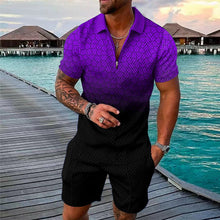 Load image into Gallery viewer, Men&#39;s Casual Printed Polo Suit