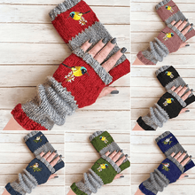 Load image into Gallery viewer, Patchwork Embroidered Warm Gloves