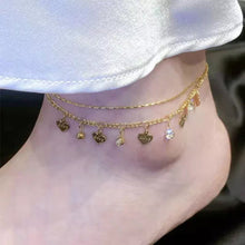 Load image into Gallery viewer, Crystal Encrusted Anklet with Diamond Fringes