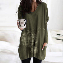 Load image into Gallery viewer, Women&#39;s Round Neck Printing Long-sleeved Top Sweater