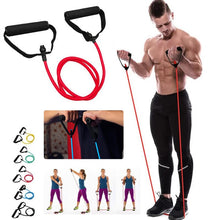 Load image into Gallery viewer, Double Toning Resistance Tube Heavy Quality Exercise Band for Stretching