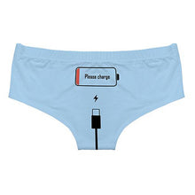 Load image into Gallery viewer, “Please Charge” Funny Print Briefs