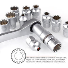 Load image into Gallery viewer, 29pcs Ratchet Socket Wrench Kit