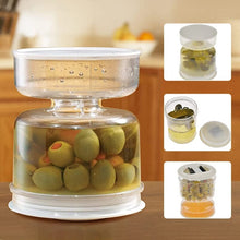 Load image into Gallery viewer, Pickle and Olives Jar Container with Strainer