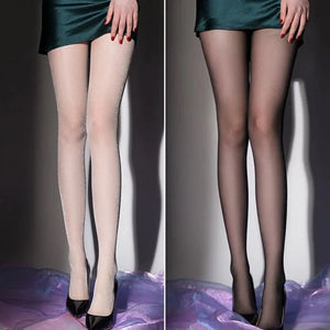 Pearlescent Silk Stockings Sexy Nylon Pantyhose