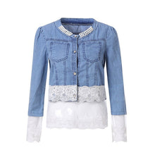 Load image into Gallery viewer, Paneled Denim Jacket