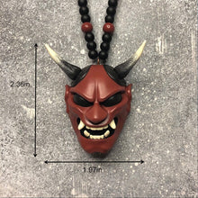Load image into Gallery viewer, Japanese Oni Mask Car Rear View Mirror Ornament