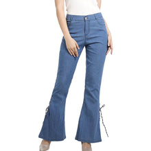 Load image into Gallery viewer, 70S HIP HUGGER BELL BOTTOMS STRETCHY JEANS