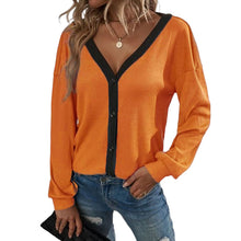 Load image into Gallery viewer, Waffle Long Sleeve Cardigan T-Shirt