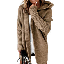 Load image into Gallery viewer, MID-LENGTH HOODED BATWING SLEEVE CARDIGAN