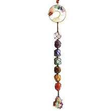 Load image into Gallery viewer, 7 Chakra Stone Healing Crystal Tree of Life Decoration