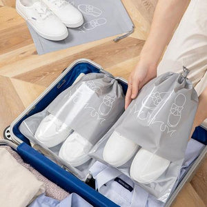 Portable Waterproof Travel Drawstring closure Shoe Bags (6 PCs)