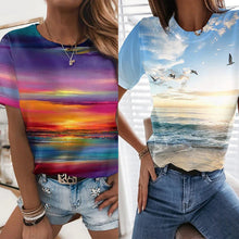 Load image into Gallery viewer, Women&#39;s Casual 3D Printed Painting T-shirt