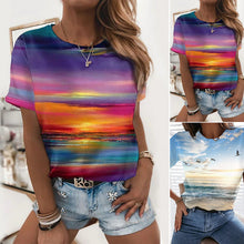 Load image into Gallery viewer, Women&#39;s Casual 3D Printed Painting T-shirt