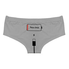 Load image into Gallery viewer, “Please Charge” Funny Print Briefs