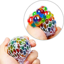 Load image into Gallery viewer, Rainbow Squeeze Ball Mesh Ball