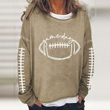 Load image into Gallery viewer, Women&#39;s Gameday Football Lover Casual Long-Sleeve T-Shirt