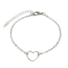 Load image into Gallery viewer, Heart Outline Ankle Bracelet