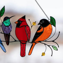 Load image into Gallery viewer, Birds Stained Glass Window Hangings
