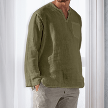 Load image into Gallery viewer, Men‘s Long-sleeved Linen Shirt