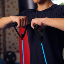 Load image into Gallery viewer, Double Toning Resistance Tube Heavy Quality Exercise Band for Stretching