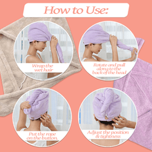 Load image into Gallery viewer, Eco Friendly Super Absorbent Hair Towel Wrap