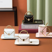 Load image into Gallery viewer, Creative Handbag Shaped Mug with Saucer and Spoon