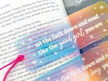 Load image into Gallery viewer, Sit Down And Read Iridescent Bookmark