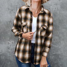 Load image into Gallery viewer, Loose Lapel Plaid Shirt