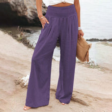 Load image into Gallery viewer, Casual Wide Leg Cotton and Linen Loose Trousers
