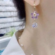 Load image into Gallery viewer, Fashion Flower Crystal Earrings