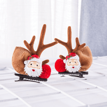 Load image into Gallery viewer, Christmas New Antler Plush Hairpins