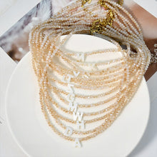 Load image into Gallery viewer, Beaded Shell Letter Necklace