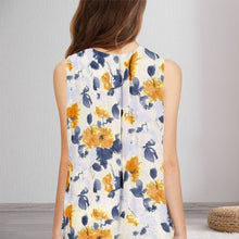 Load image into Gallery viewer, Loose Floral Print V-Neck Tank Top T-Shirt