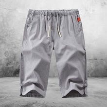 Load image into Gallery viewer, Cotton and Linen Five Point Tie Shorts
